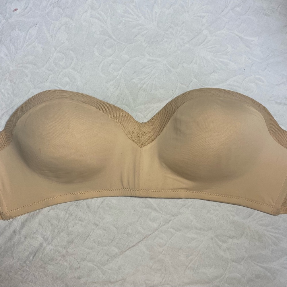Lively Strapless Bra Nude 34D Underwire Used Condition Tan No Straps Included